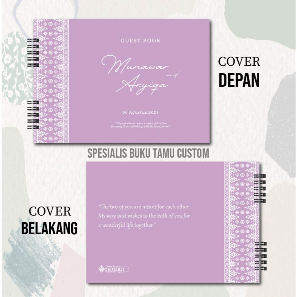 Wedding Guest Book Custom/ Buku Tamu Unik/ Buku Tamu Custom/ Buku Tamu Pernikahan