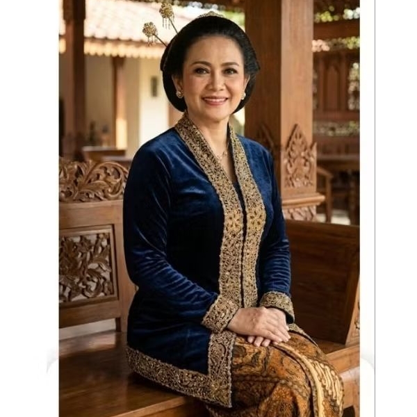 *Atasan Kebaya Kartini Bludru Payet Dewasa