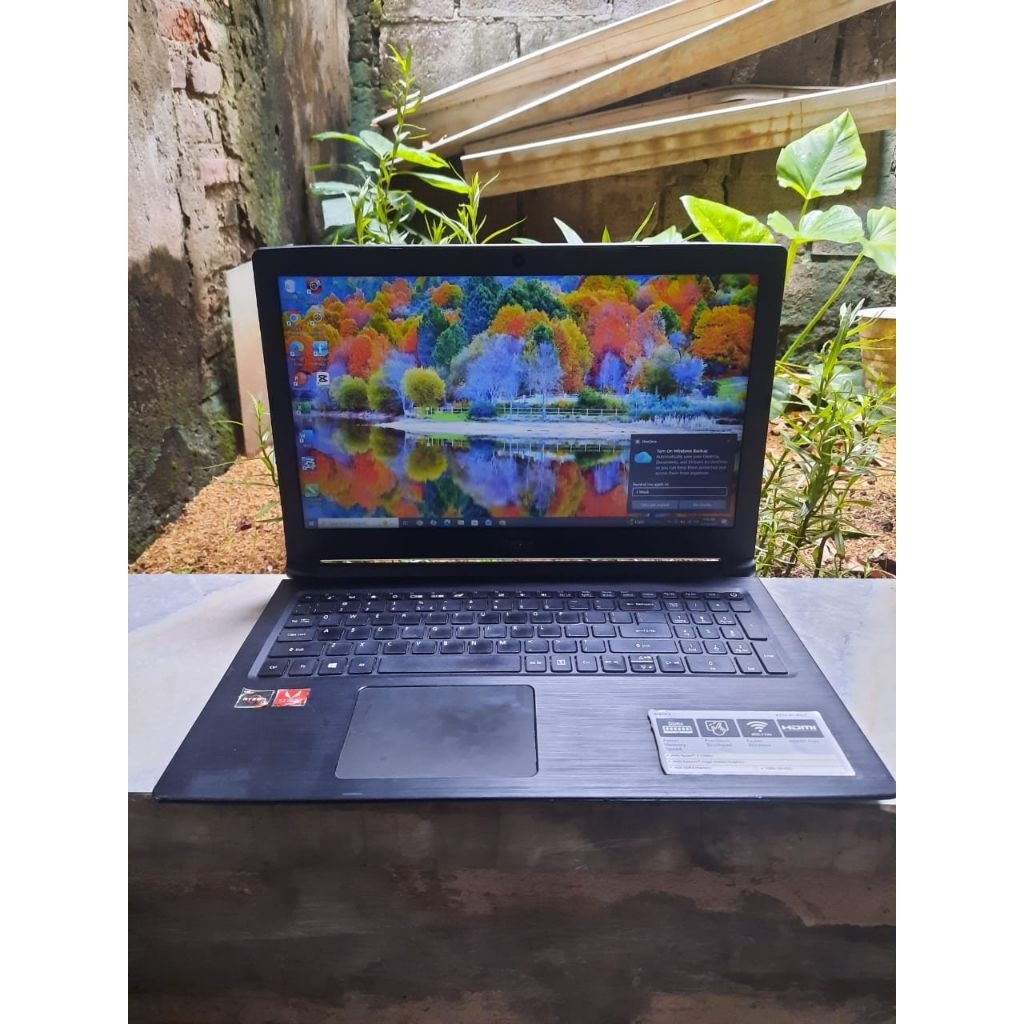 Laptop acer ryzen 3 2200 ram 8 ssd 128 hdd 1 tera