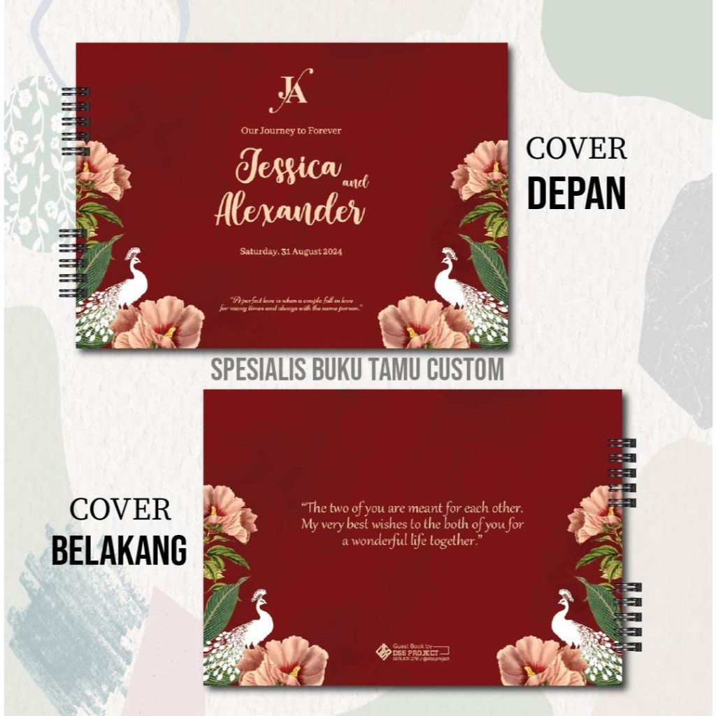 Wedding Guest Book Custom/ Buku Tamu Unik/ Buku Tamu Custom/ Buku Tamu Pernikahan