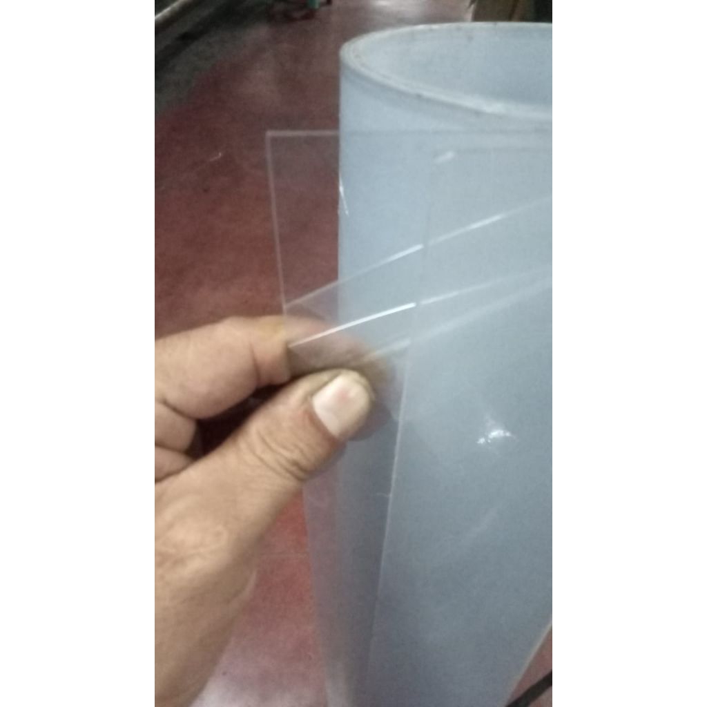 mika PVC kaku bening lembaran 1mm x 1m x 2m mika kaku lembaran