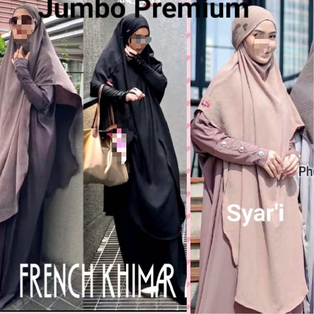 French Khimar Jumbo Premium, Crinkle Airflow.