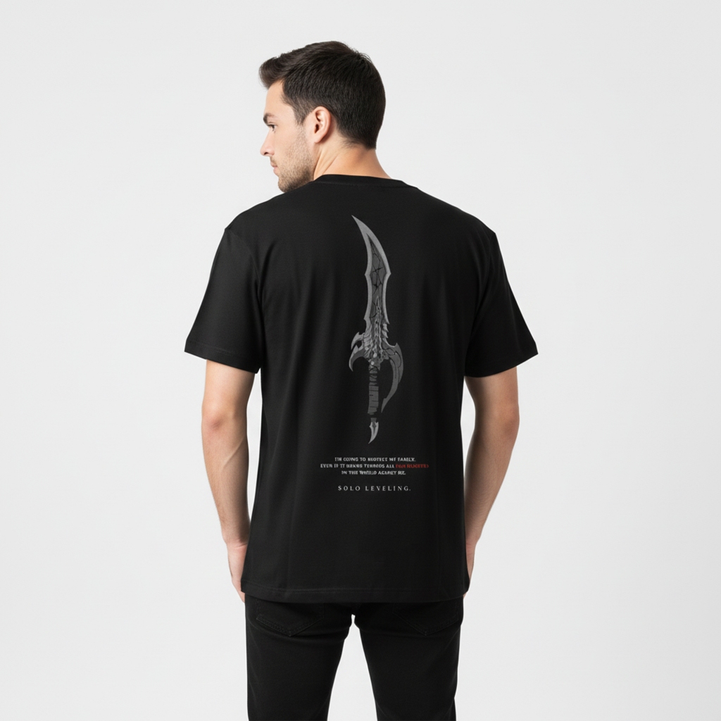 HERONS T-Shirt Kaos Anime Solo Leveling Cotton Combed 24S Regular Fit - Solo Leveling Dagger