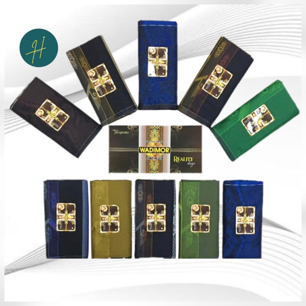 Sarung WADIMOR Motif Reality JACQUARD Mewah Elegan Kain Samping Tenun Bahan Katun Motif Dewasa Pria 