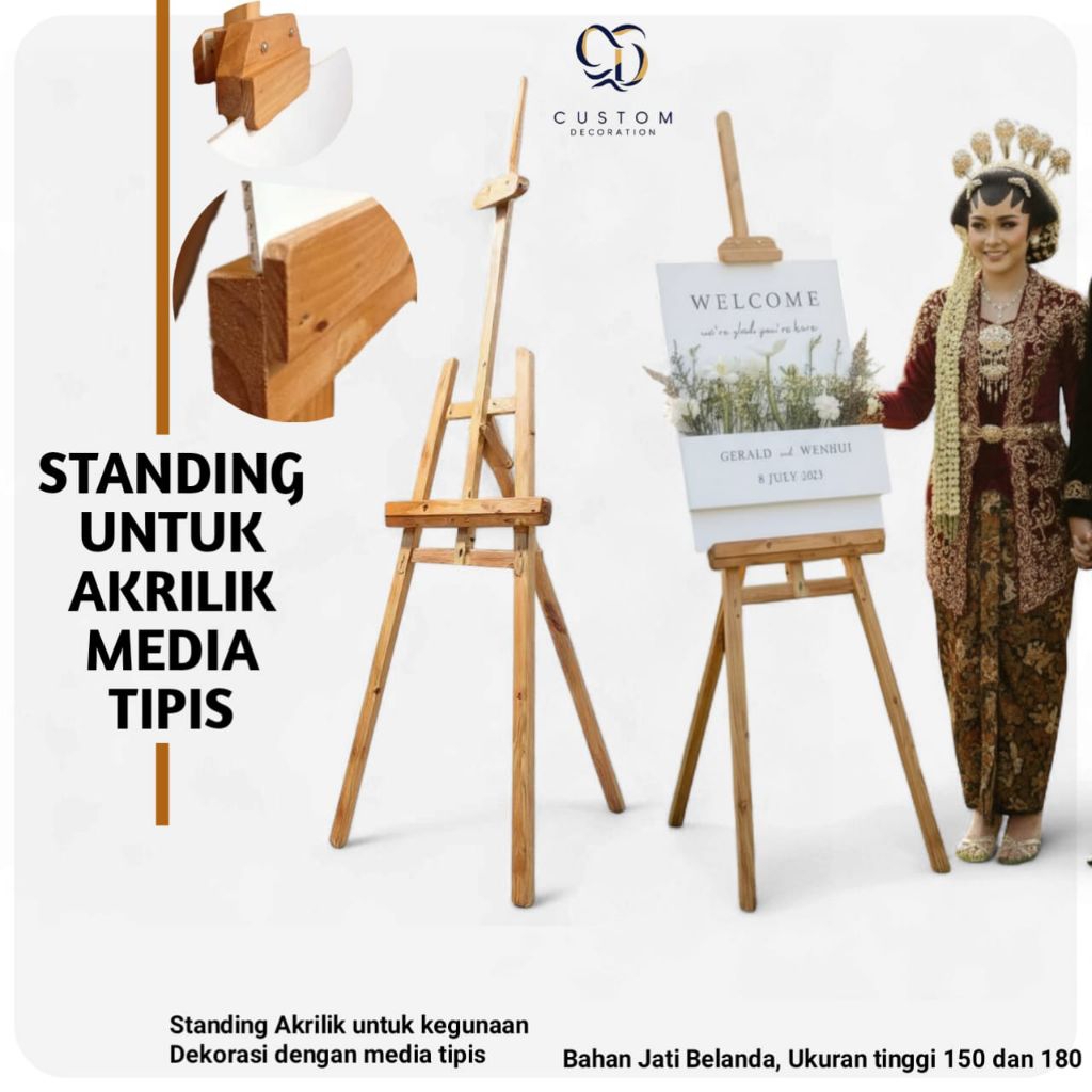 standing dekorasi Akrilik JATI BELANDA
