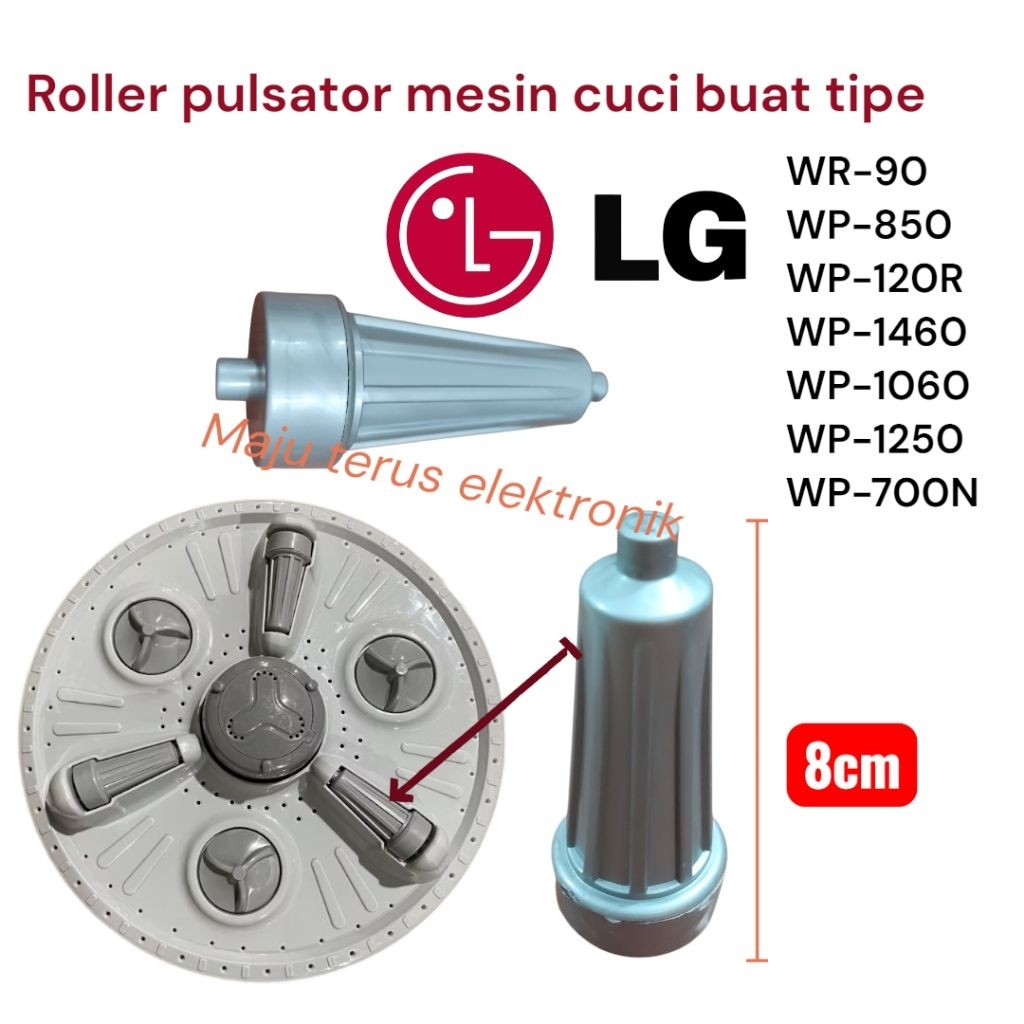 Roller pulsator mesin cuci LG 2 tabung buat tipe wp1060 wp1250 wp1260 wp 120R wp1460 wp700N