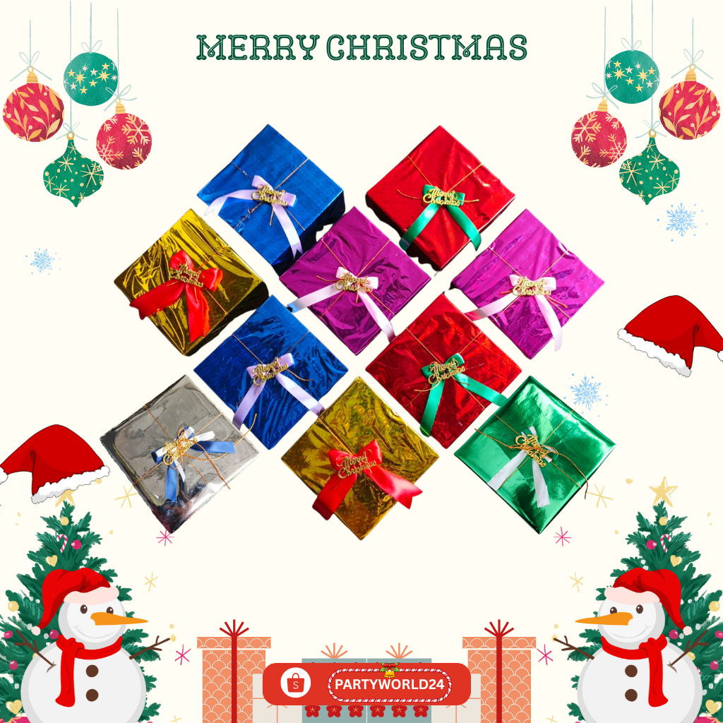 Miniatur kotak kado natal BESAR - kotak kado hiasan pohon natal - christmas gift box