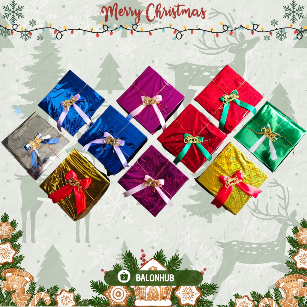 Miniatur kotak kado natal BESAR - kotak kado hiasan pohon natal - christmas gift box