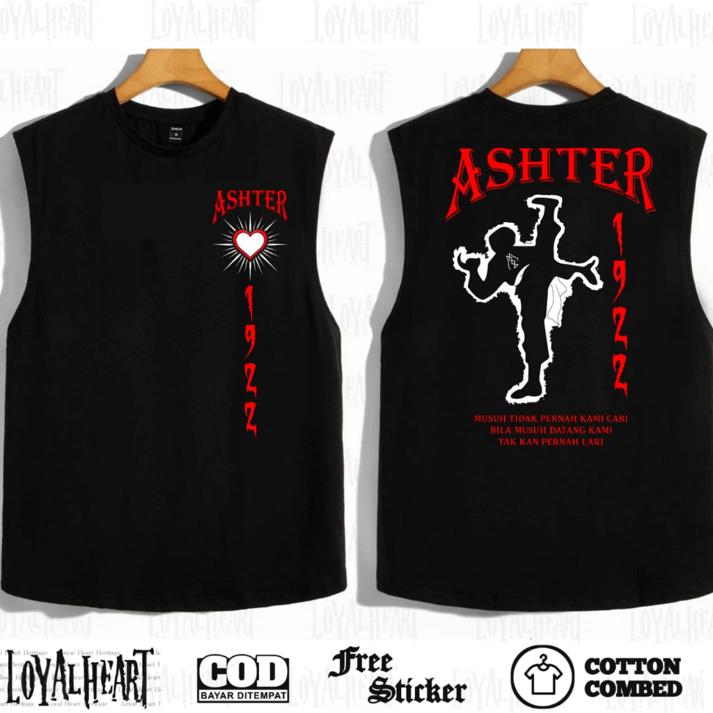 Loyal Heart Kaos Singlet Ashter Kaos Singlet Psht Ashter singlet Ashter