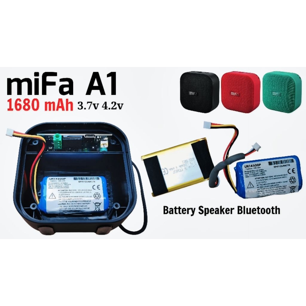 Battery miFa A1 1680 mAh ZH 3PIN BMS 1S 3A Durasi berjam jam