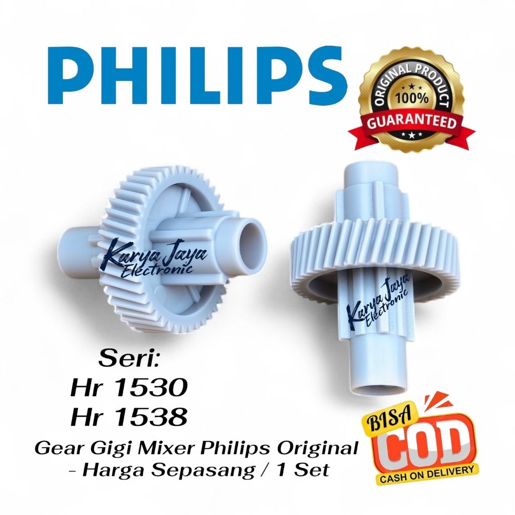 Gigi Mixer Philips Hr 1530 Hr 1538 Original Set 2 Pcs - Gear Mixer Philips Cucina