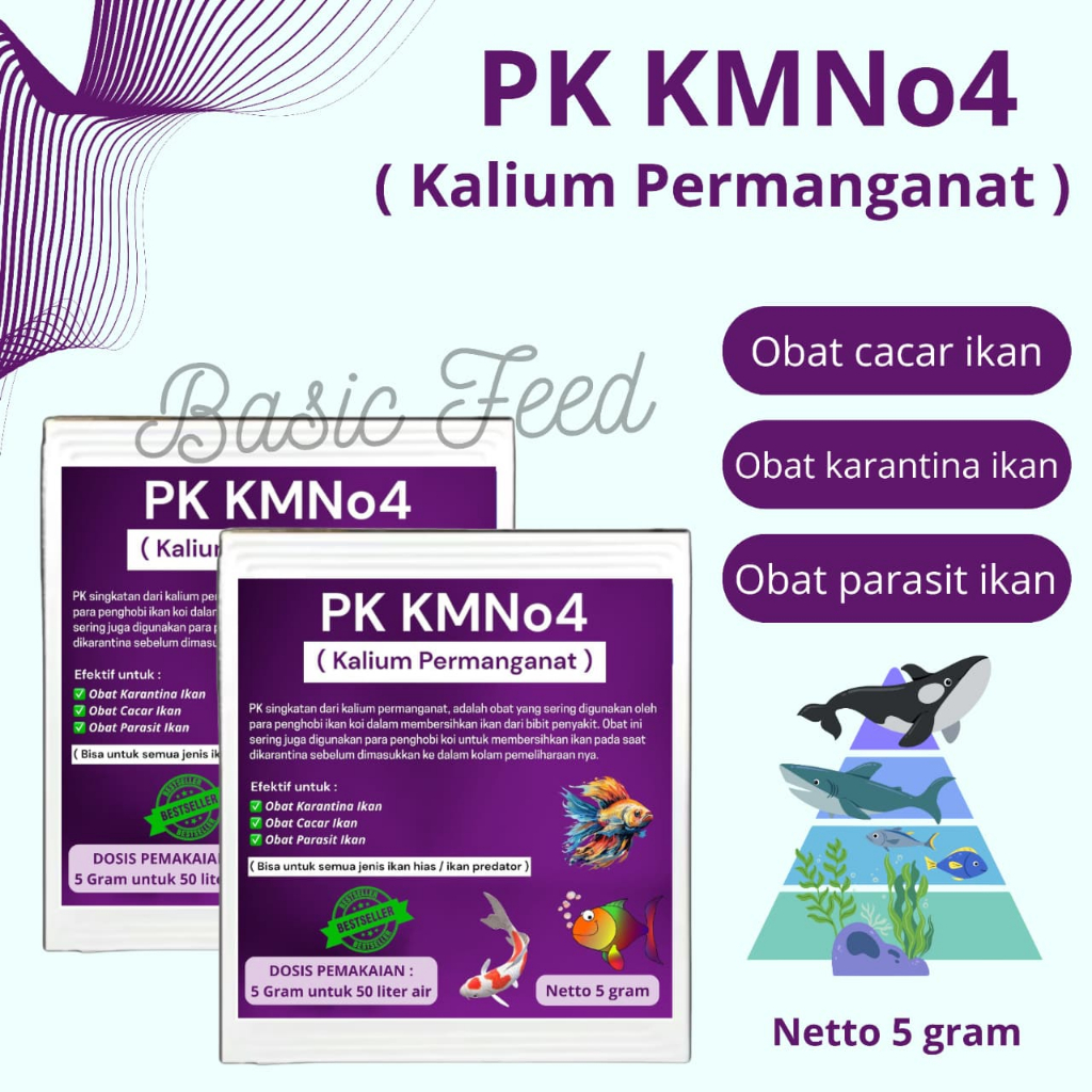 5gr pk kmno4 kalium permanganat obat karantina ikan obat parasit ikan obat ikan hias