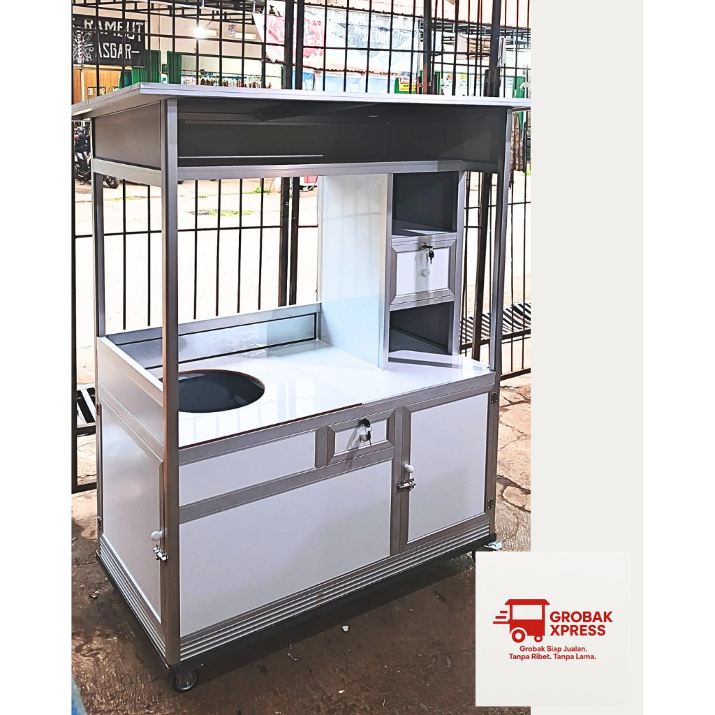 Grobak Xpress Gerobak bakso aluminium minimalis