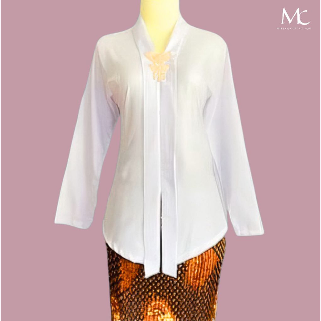 Kebaya Kartini Katun Premium Kebaya Modern Lengan Panjang Polos