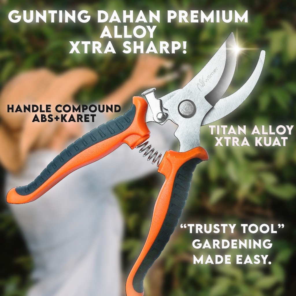 Gunting Dahan Premium Alloy Steel Xtra Sharp – Full Metal Core | Kuat, Tajam & Nyaman Digunakan>