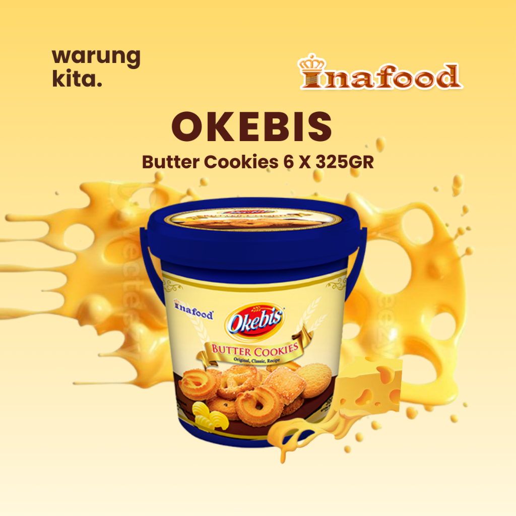 Inafood Butter Cookies 1Dus Isi 6 Kaleng