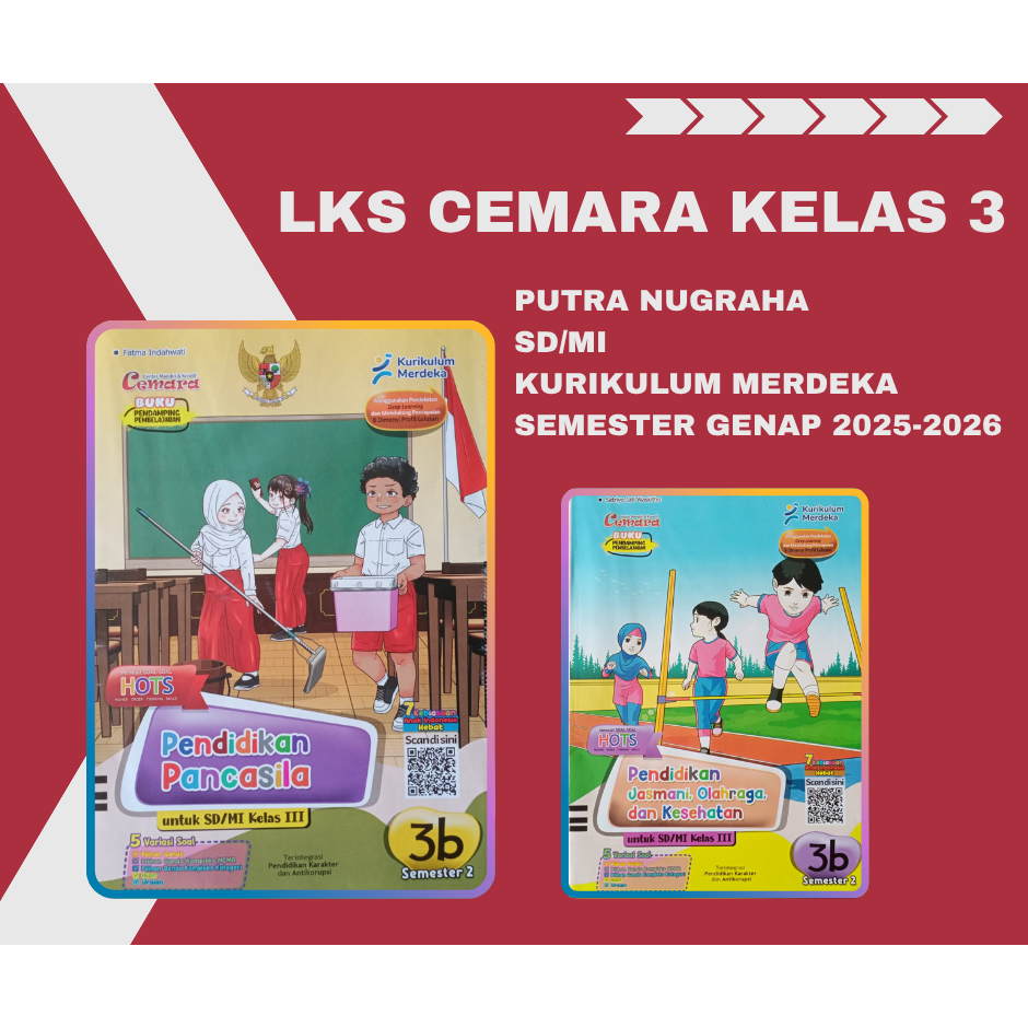 Buku LKS Cemara Putra Nugraha SD MI Kelas 3 Merdeka Semester 2 Genap 2025 2026