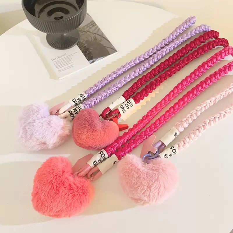 Lanyard Hp Lovely Heart Tali Hp Lanyard Universal Cross Body Slempang Motif Love Gantungan Handphone