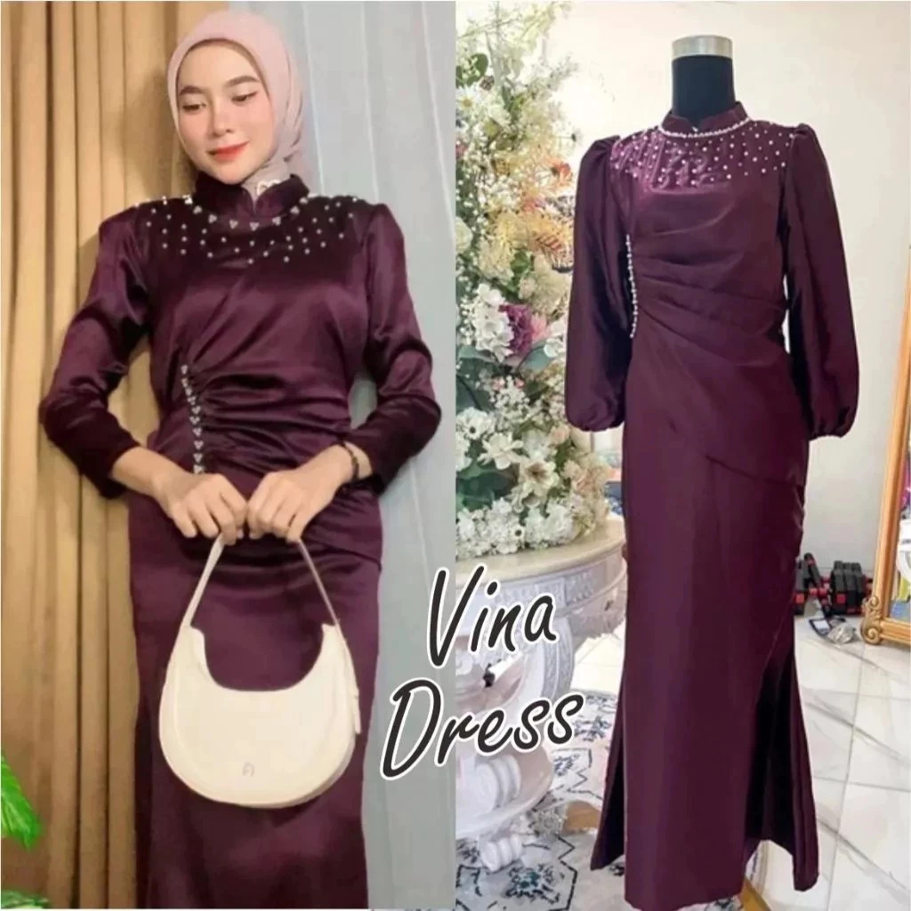 Kenzie - Vina Dress Satin Velvet Premium Bridesmaid Kekinian 2026