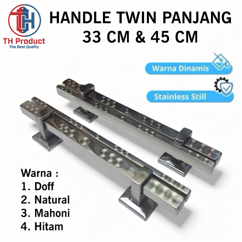 Handle pintu rumah gagang pintu model twin 33cm 45cm minimalis