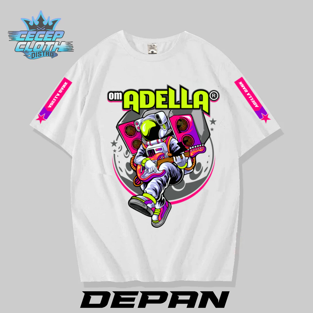 Kaos Distro Adella Gank V3 Unisex / Baju T-shrit Adella Gank Terbaru ~ Free Sticker
