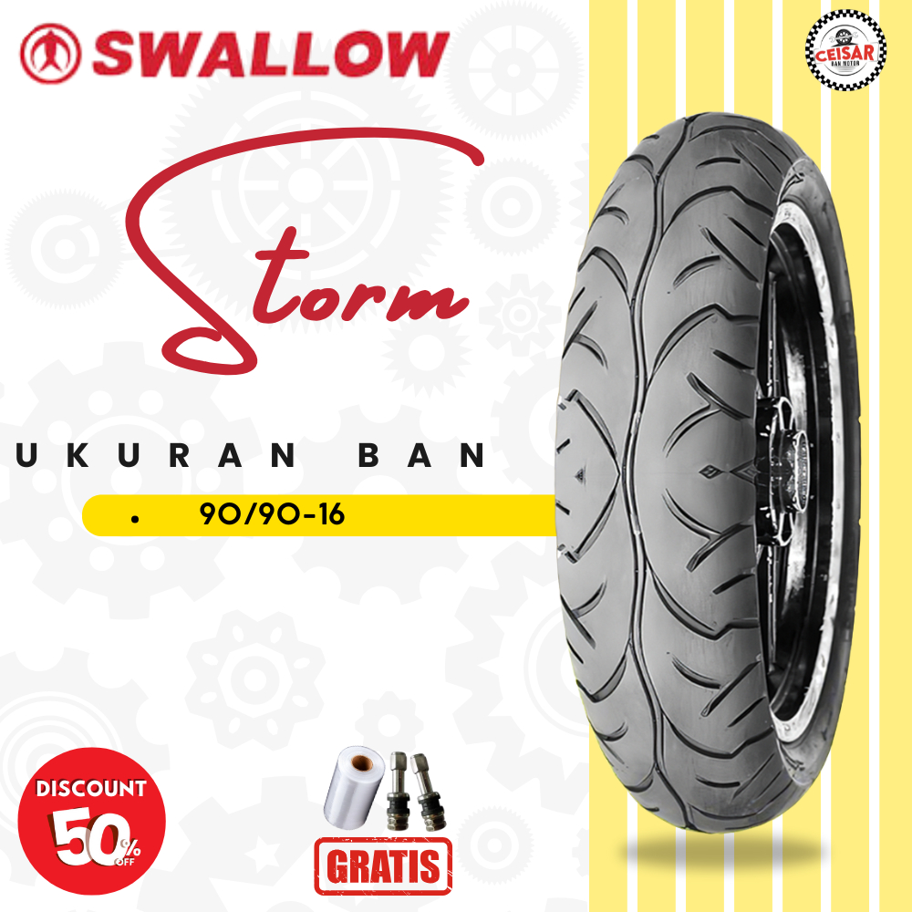 Ban Motor SWALLOW STORM 90/90 RING 16 TUBELESS