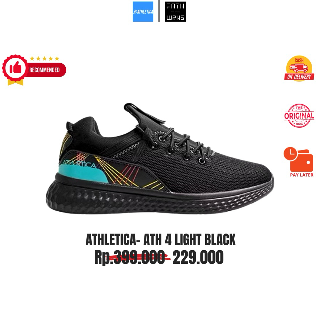 Sepatu Olahraga Geoff Max Athletica Original - ATH 4 Light Black | Sepatu Olahraga | Sepatu Wanita |