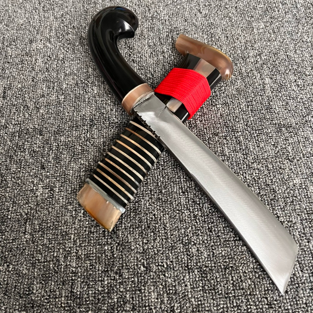 pisau glk gocil 20 cm full tanduk kombinasi bule & hitam