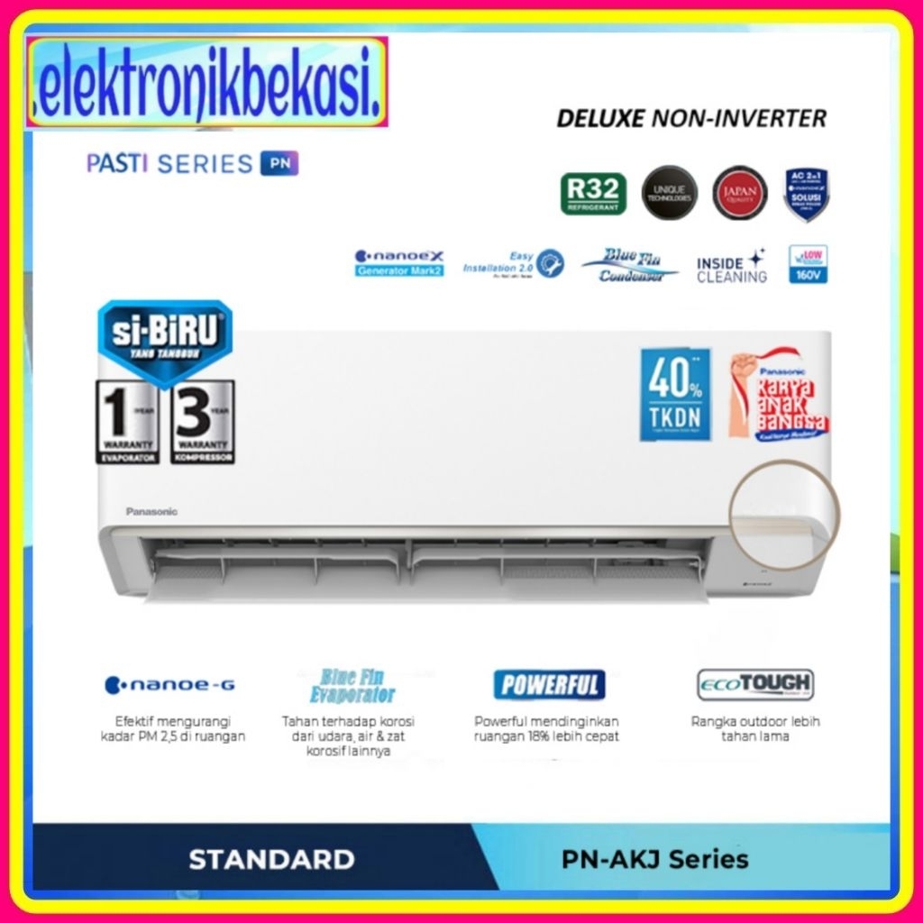 AC PANASONIC PN07AKJ / AC PANASONIC SI BIRU 0.75 PK / PANASONIC PN 07 AKJ AC SI BIRU 3/4 PK