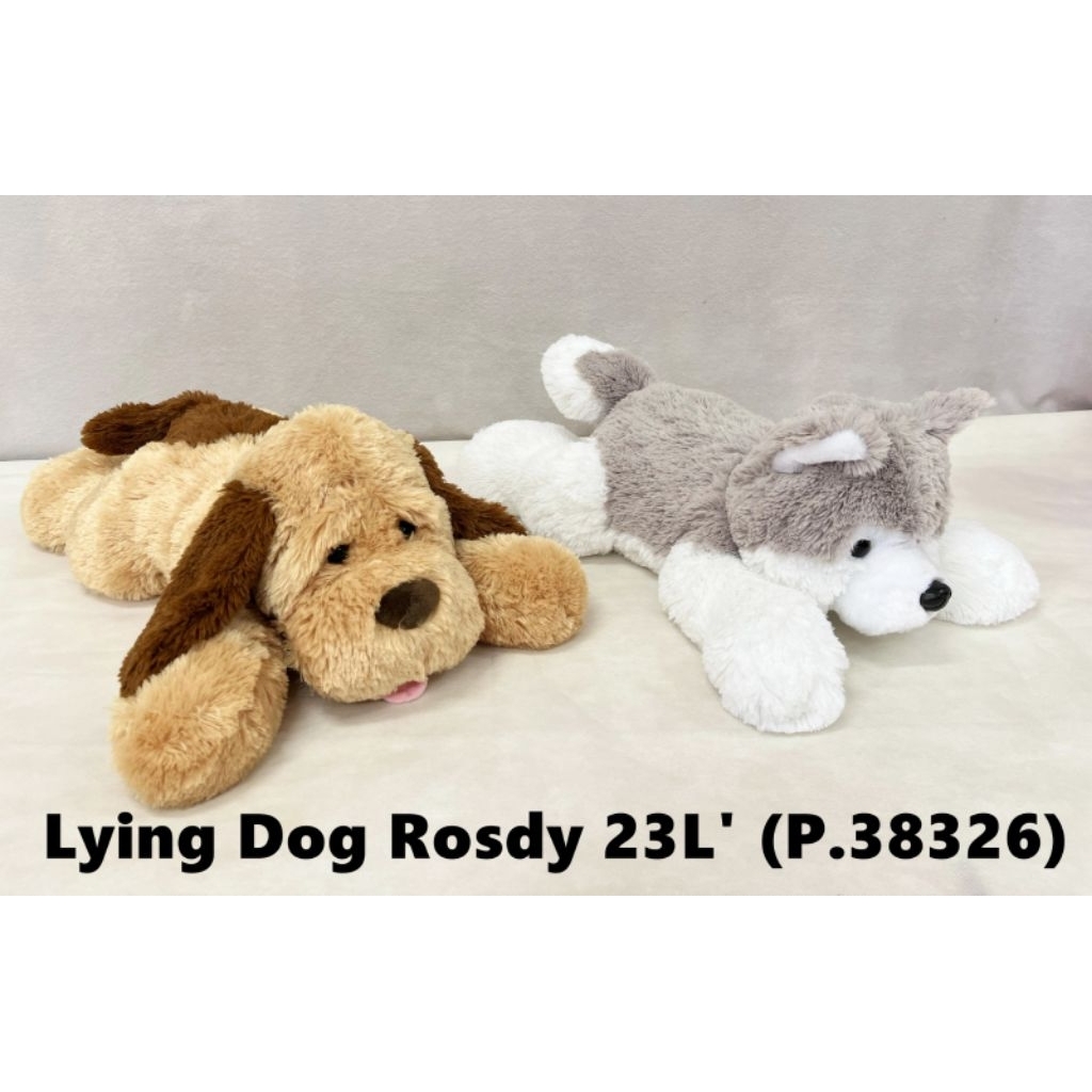 Boneka Animal Lying Dog Rosdy By Seulgi , Boneka Anjing Tiarap Bulu Halus Merk Seulgi