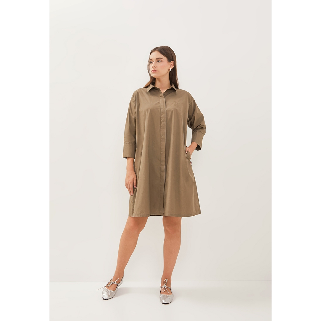 AKO Kemeja Tunik Lengan 3/4 Brown | 14-3080