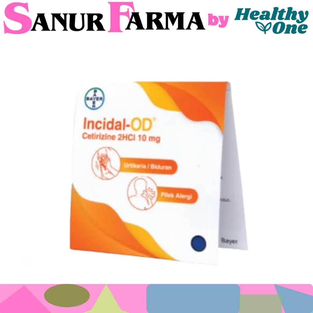 INCIDAL-OD 10MG STRIP 4 CAPSUL/Cetirizine HCl 10 mg/Alergi