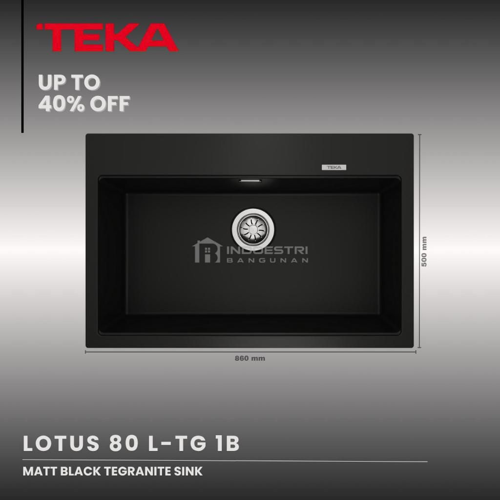 Kitchen Sink TEKA Tegranite LOTUS 80 L-TG 1B MATT BLACK / Bak Cuci Piring TEKA 1 Lubang
