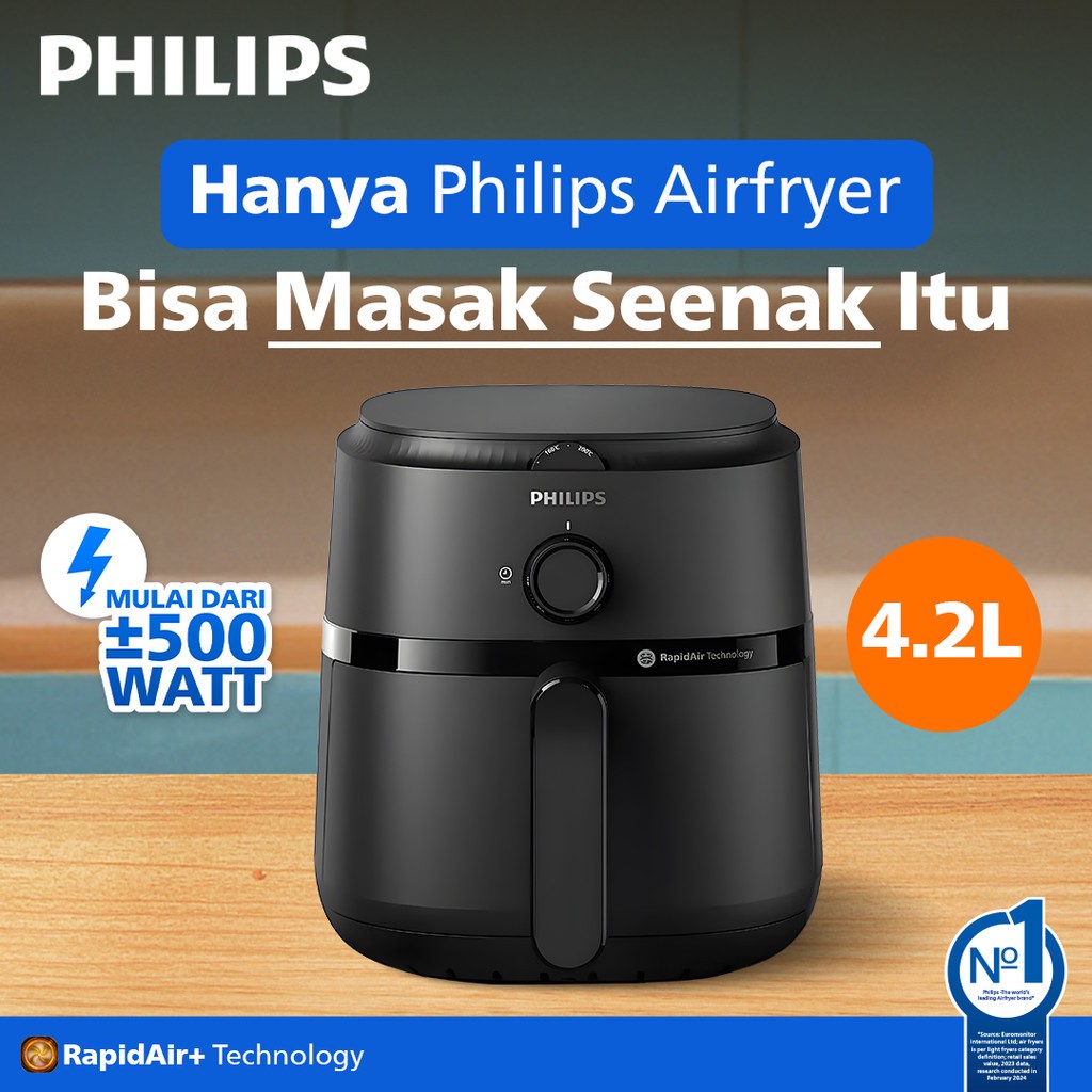 Philips Airfryer NA 120/00 4.2 L Air Fryer Low Watt Philips Terbaik