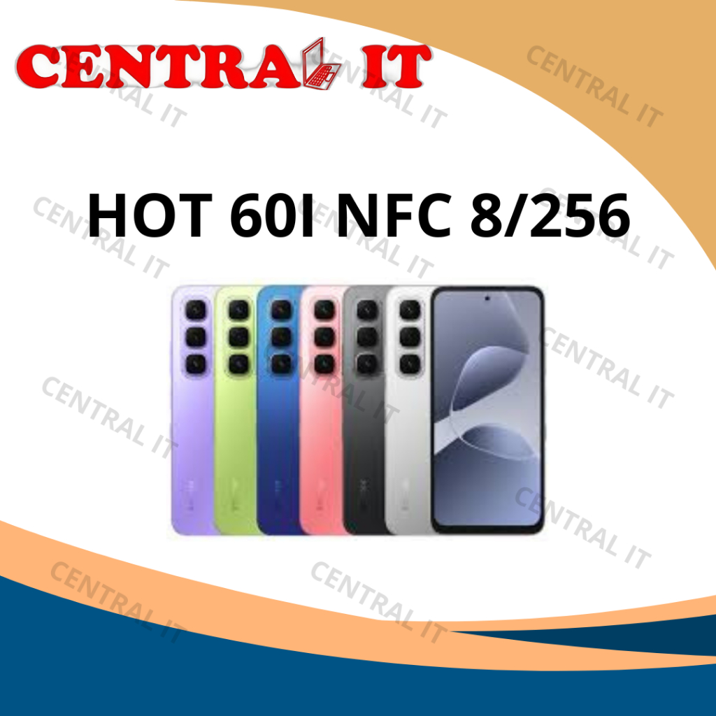 Infinix Hot 60i NFC 8/256 Smartphone Entry-Level Layar IPS 6.7 Inci 120Hz Chipset MediaTek Helio G81