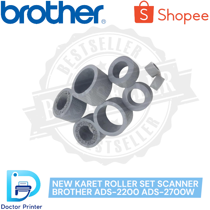 NEW KARET ROLLER SET PICKUP PICK UP SCANNER BROTHER ADS-2200 ADS-2700W ADS-2700 ADS2200 ADS2700W ADS