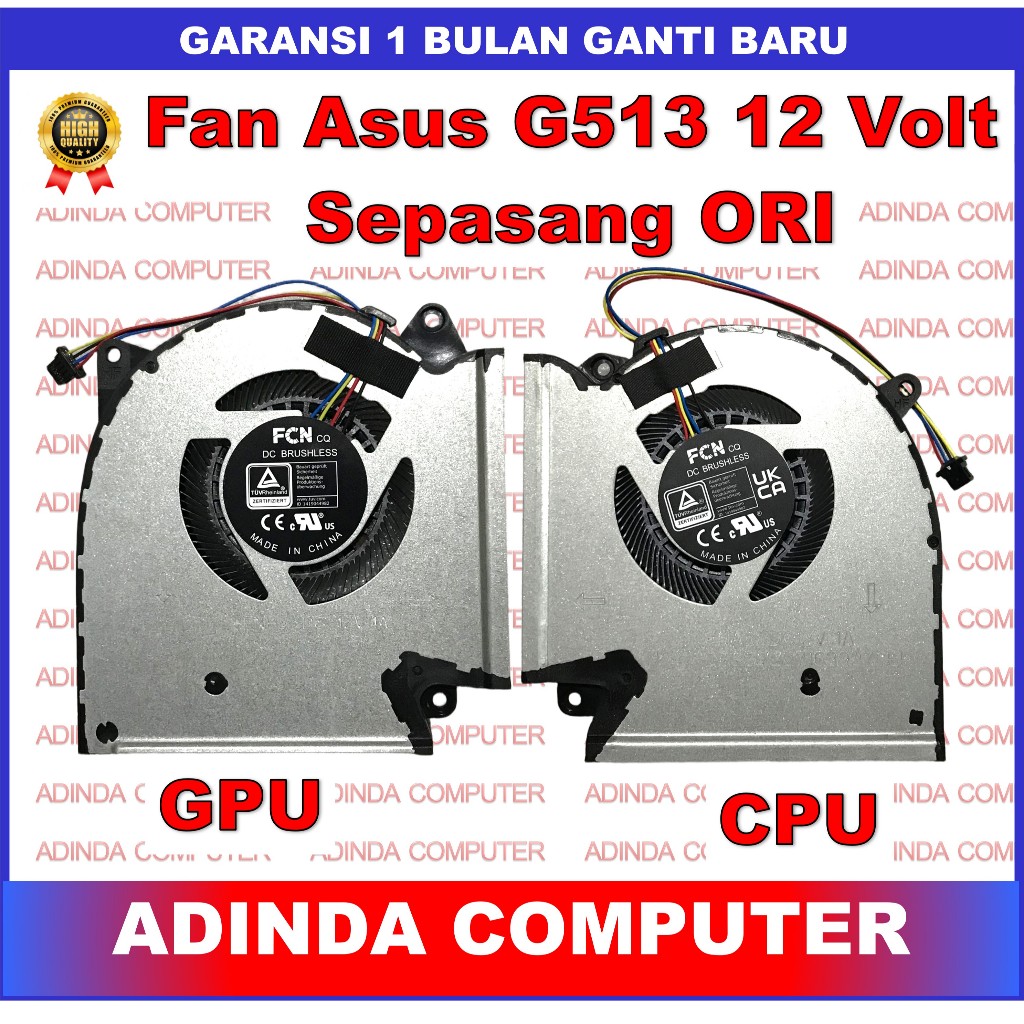 Kipas Fan Asus ROG Strix G15 G513 G513QC G513QE G513QM G533Q G713QC G713QE 12V CPU Kanan GPU Kiri OR