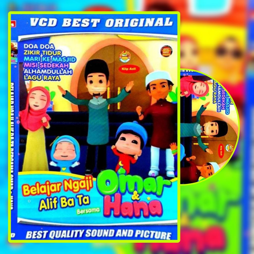 KASET VCD OMAR HANA BELAJAR NGAJI ALIF BA TA - KASET VIDIO ANAK BELAJAR MENGAJI - KASET EDUKASI ANAK