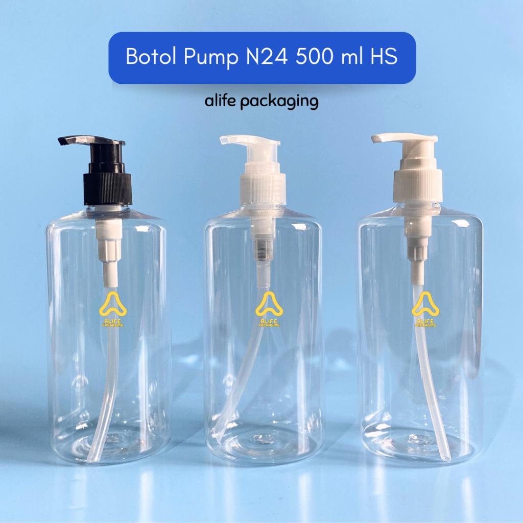 Botol Pump 500 ml | Botol Pump Putih 500 ml HS