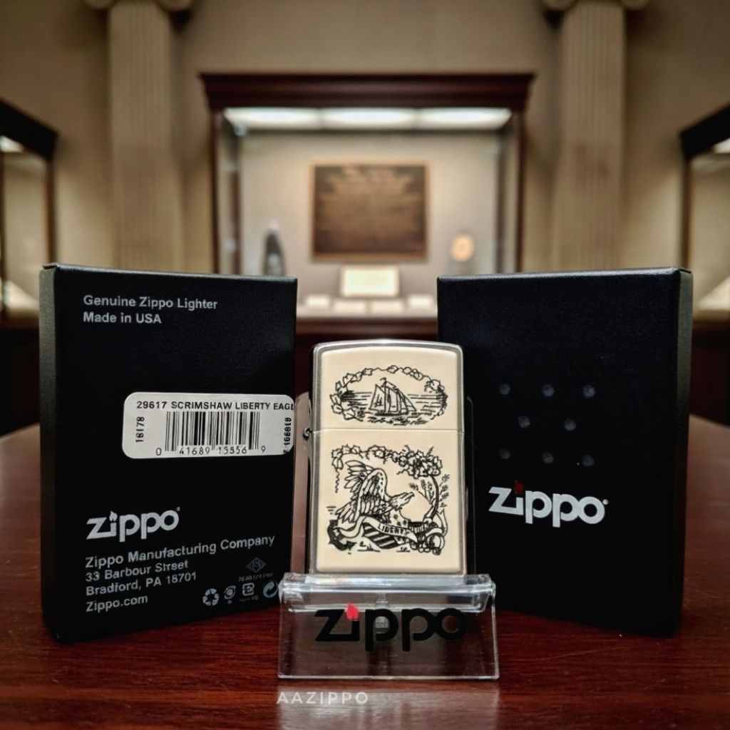 ZIPPO Original 29517 Scrimshaw Liberty Eagle Original USA