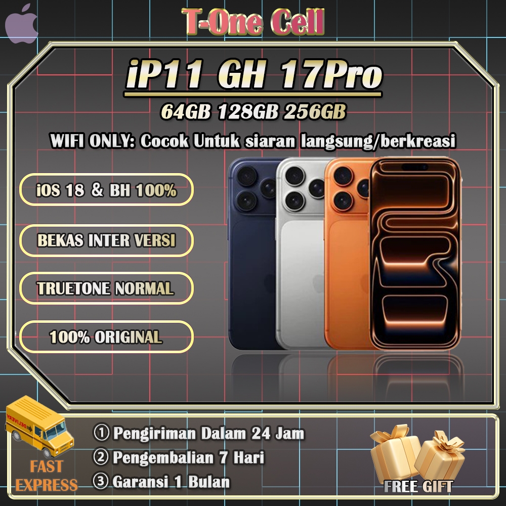 iPhone 11 - 17 PRO Second Bekas 64GB/128GB Variasi Khusus WIFI ONLY SIM LOCK iP 11