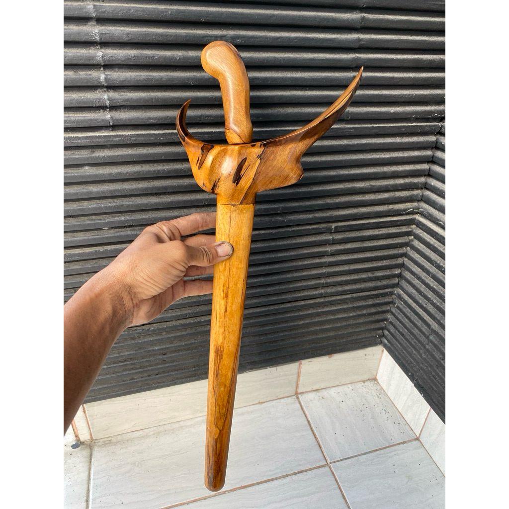 warangka daun madura panjang 40cm kayu timoho pinising sirlak kompon