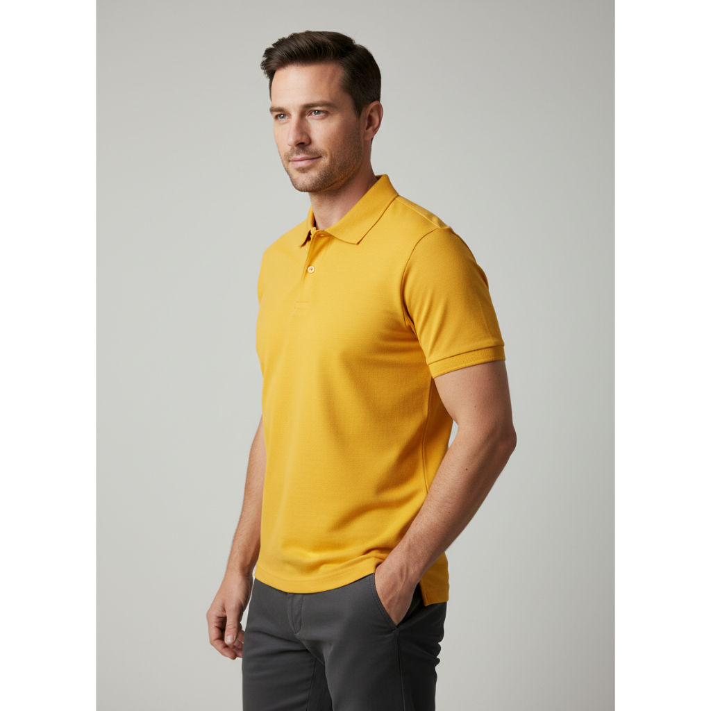 Adelard Basic Polo Shirt Mustard | Polo Shirt Pria | Polo Shirt