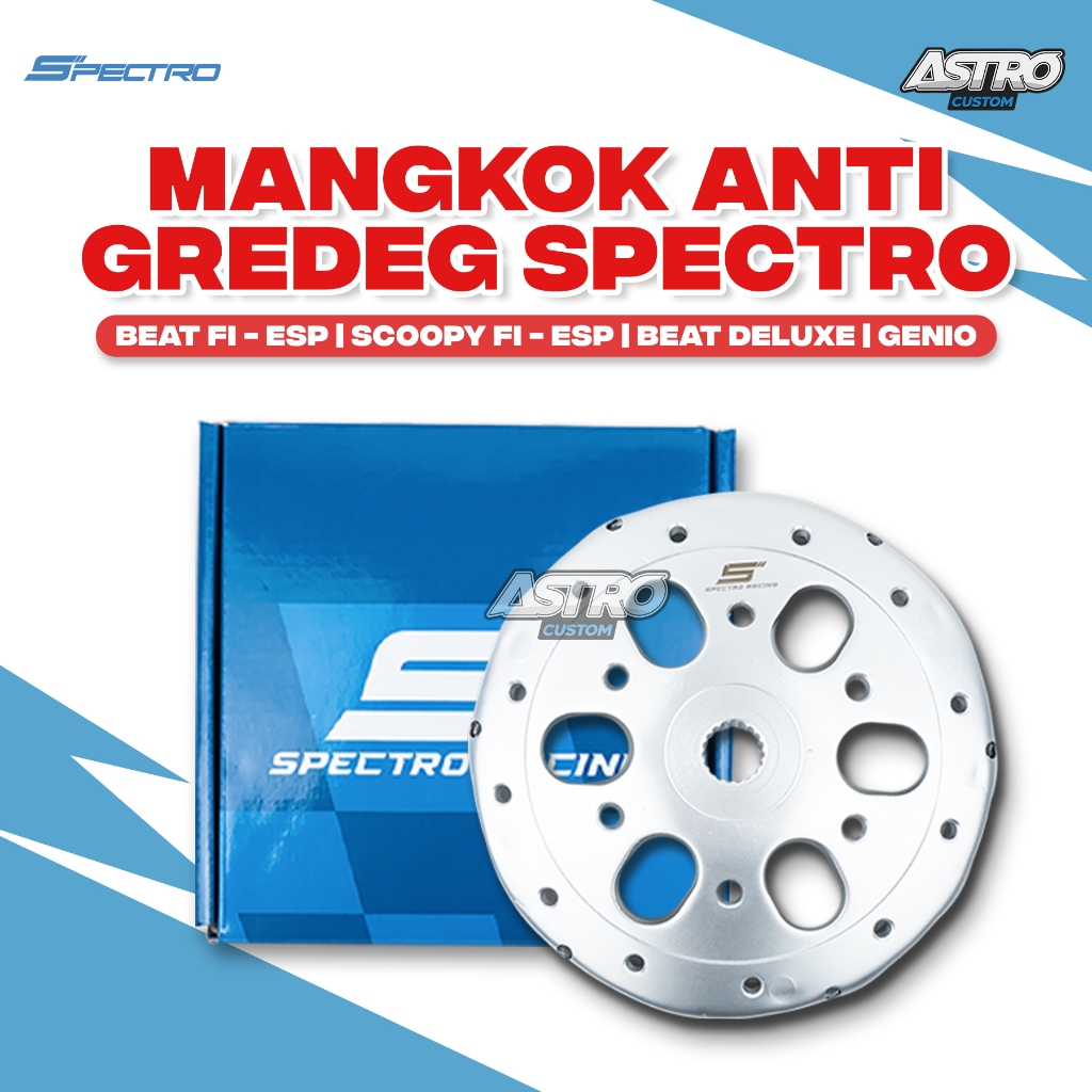 Spectro  Mangkok Ganda BeaT Fi Scoopy ESP Karbu Genio Vario 110 Fi Kampas Ganda Anti Gredeg Racing