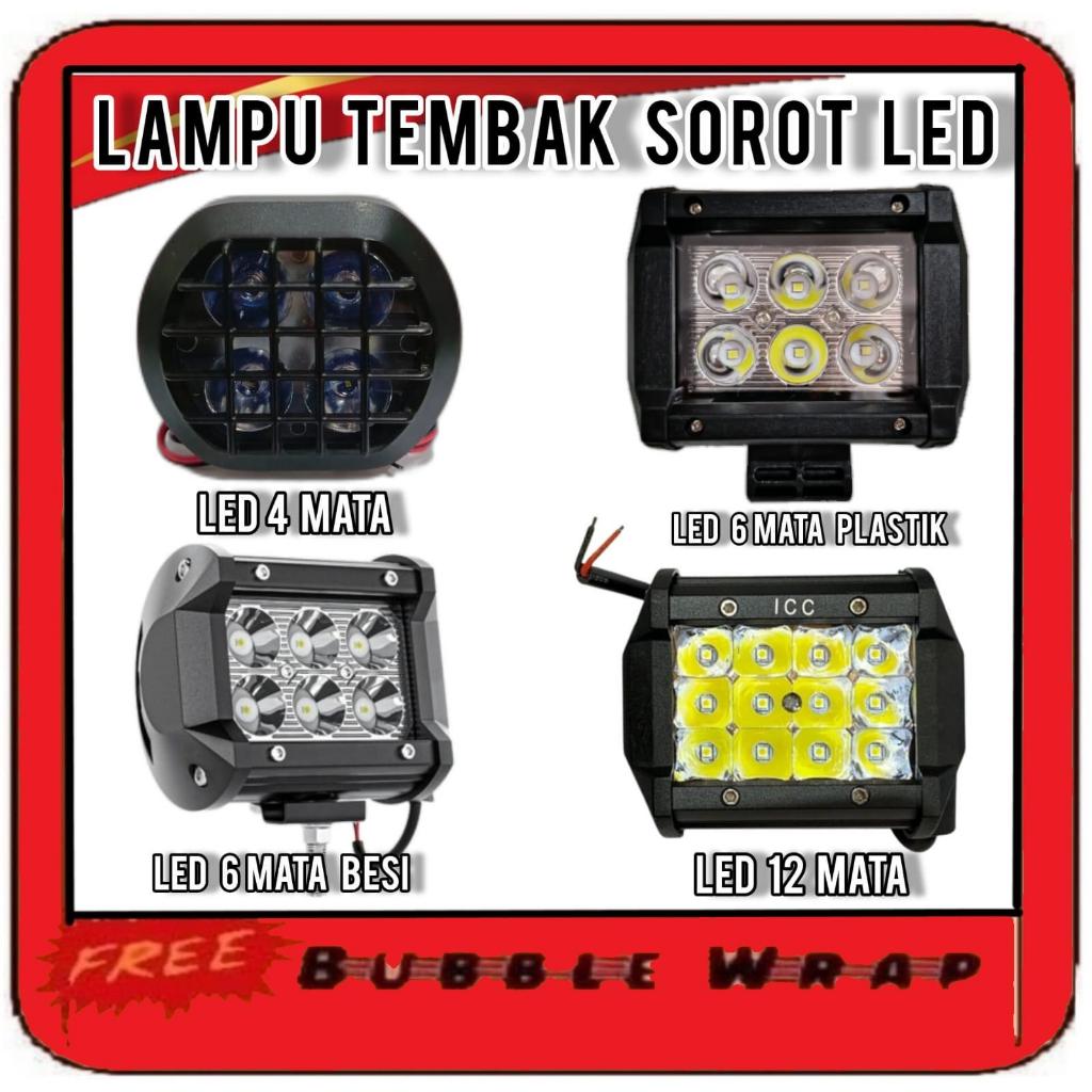 Lampu Sorot Tembak LED 24 Titik Mata 72 Watt UNIVERSAL Mobil Motor 12 V