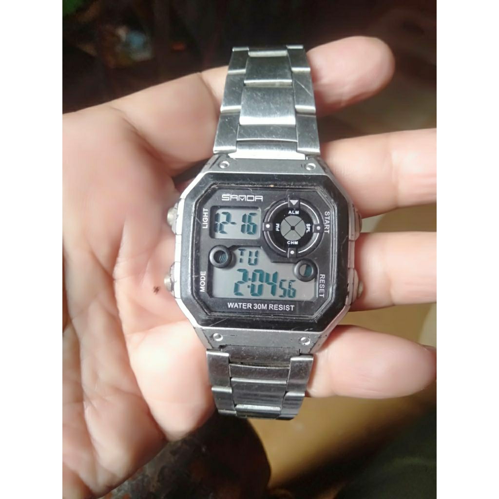 Sanda watch digital preloved jam tangan second sanda