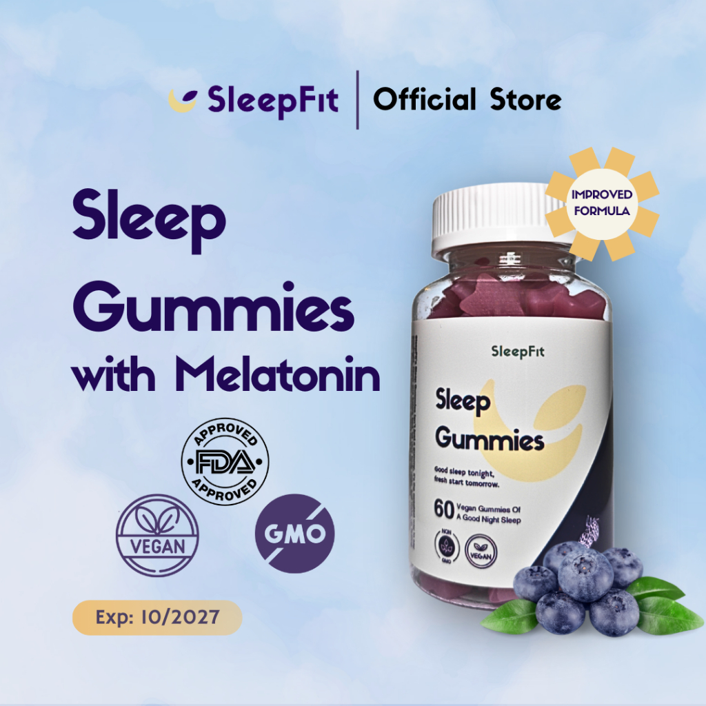SleepFit Sleep Gummies Melatonin 5mg 60 Gummies