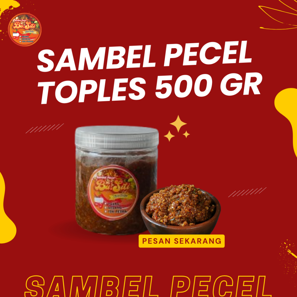 SAMBEL PECEL BU SITI KHAS KEDIRI KEMASAN BOTOL 500 GR