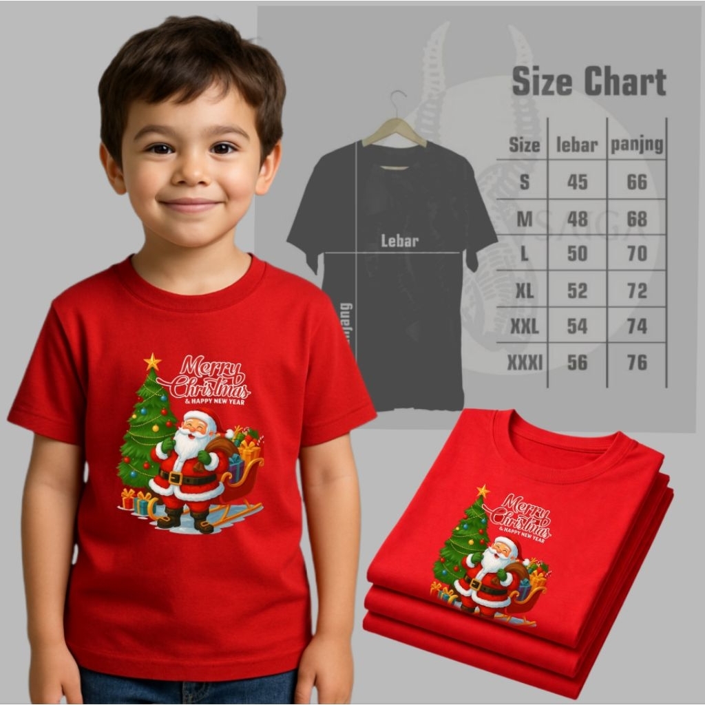 COD Baju couple Keluarga Natal bahan katun combed premium