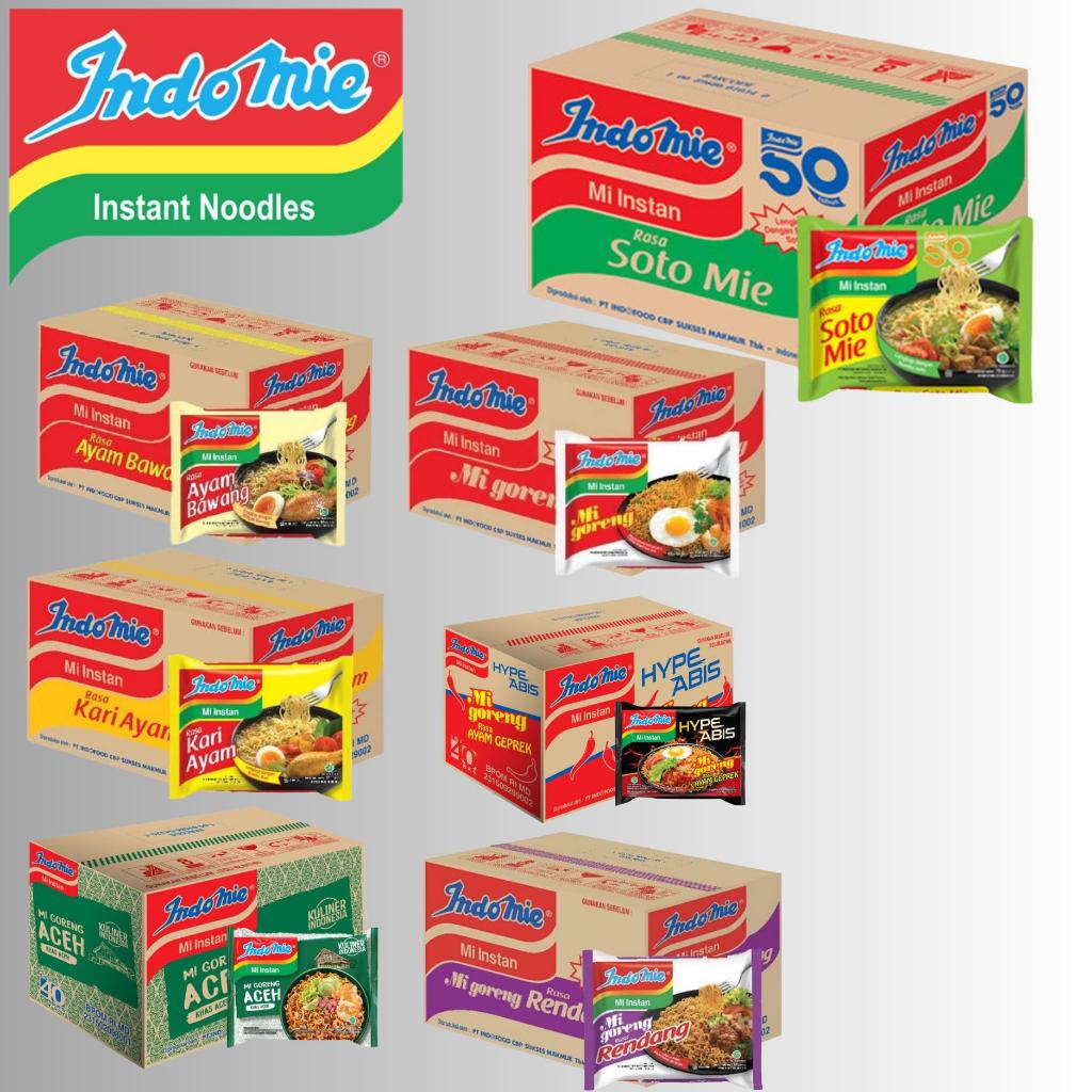 Indomie Murah Mie Goreng Soto Kari Ayam Bawang Geprek Rendang Aceh Instan 1 Kar dus